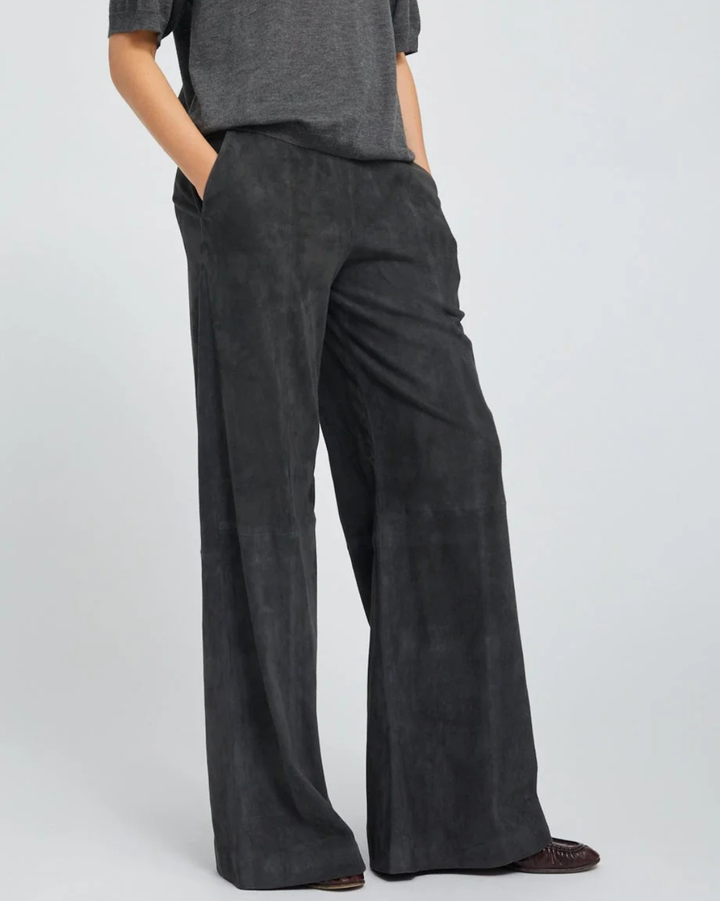 Wide Leg Pant | Charcoal