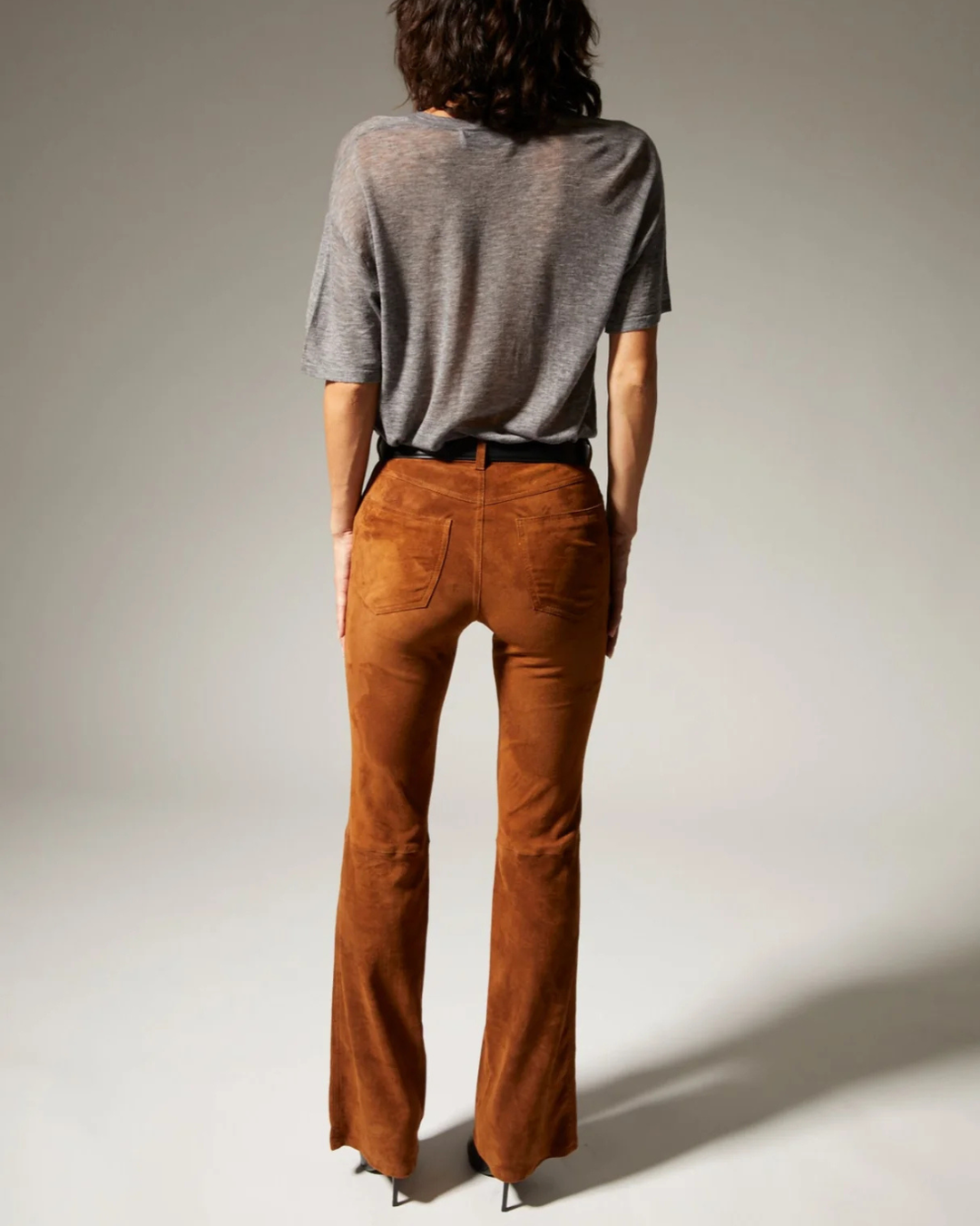 Superfine V Neck Tee | Grey