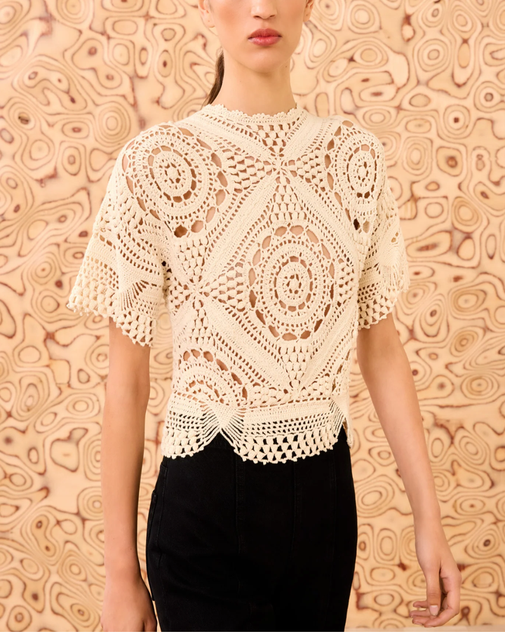 Maddalena Crochet Top | Cowrie