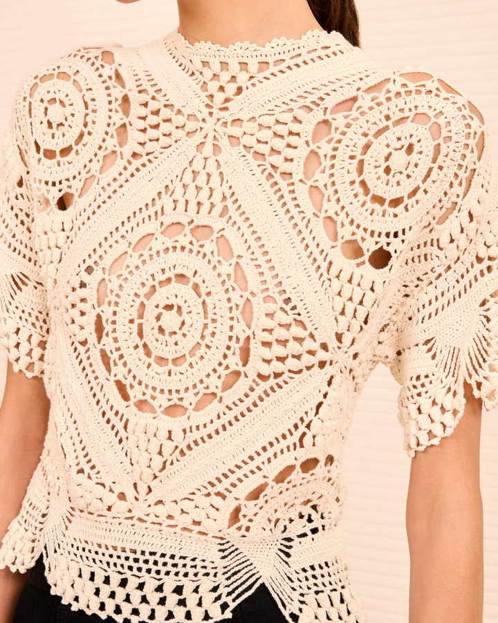 Maddalena Crochet Top | Cowrie