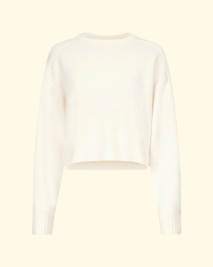 Bruzzi Cropped Sweater | Ivory