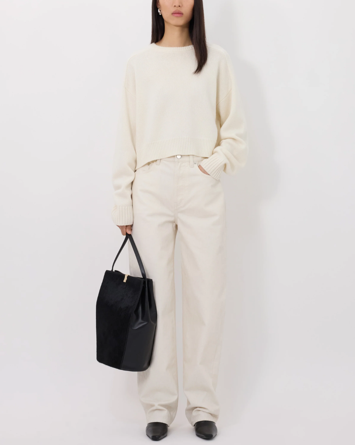 Bruzzi Cropped Sweater | Ivory