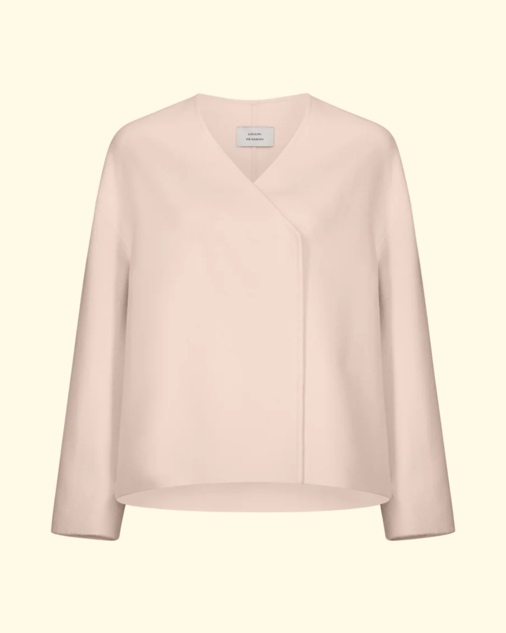 Maara Oval-Shaped Jacket | Cream Rose
