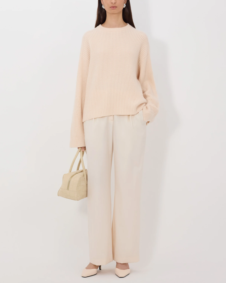 Axel Ribbed Sweater | Light Pink