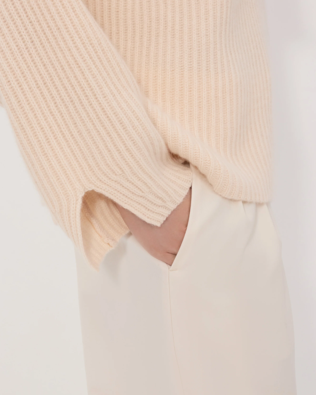 Axel Ribbed Sweater | Light Pink