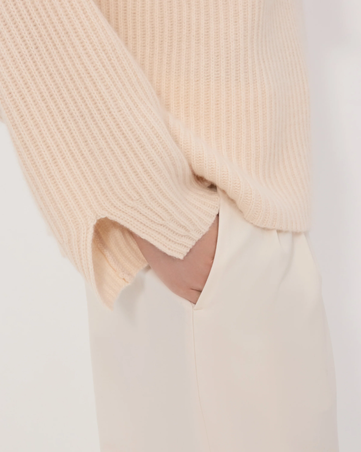 Axel Ribbed Sweater | Light Pink