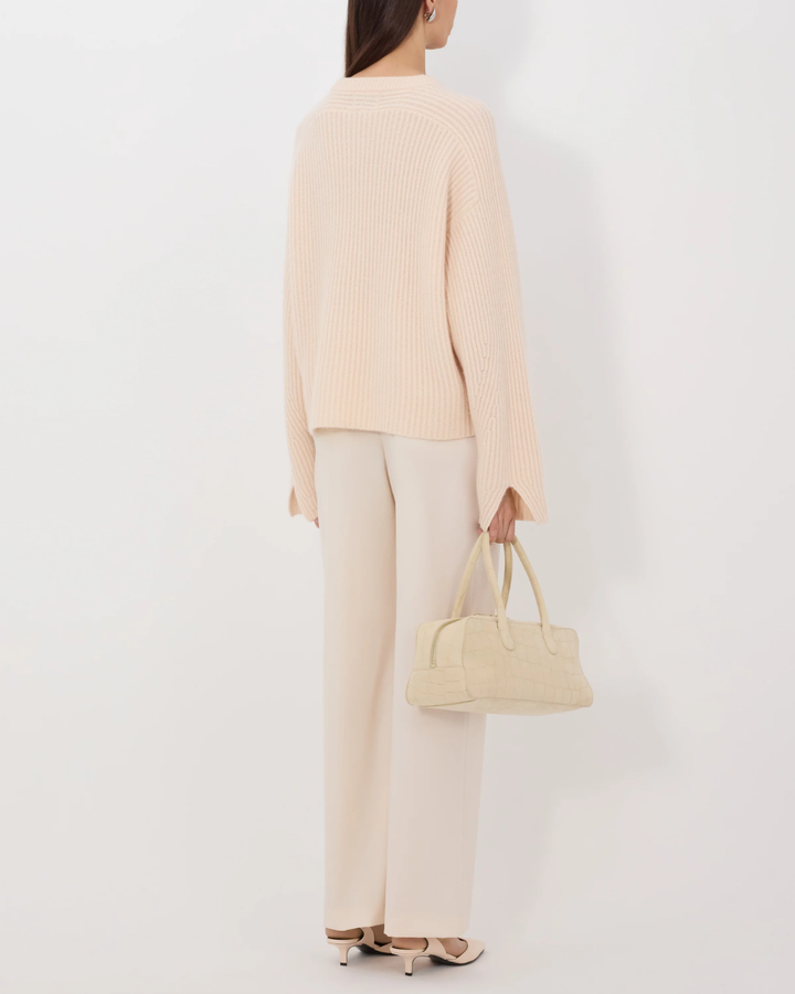 Axel Ribbed Sweater | Light Pink
