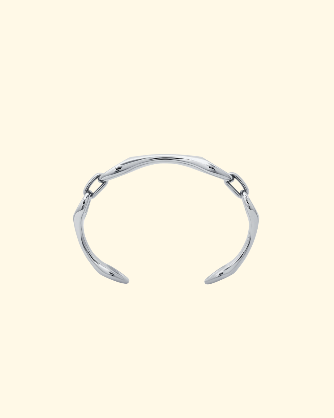Triple Linked Double Beam Cuff | Sterling Silver