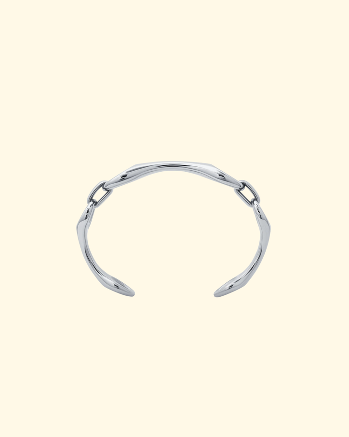Triple Linked Double Beam Cuff | Sterling Silver