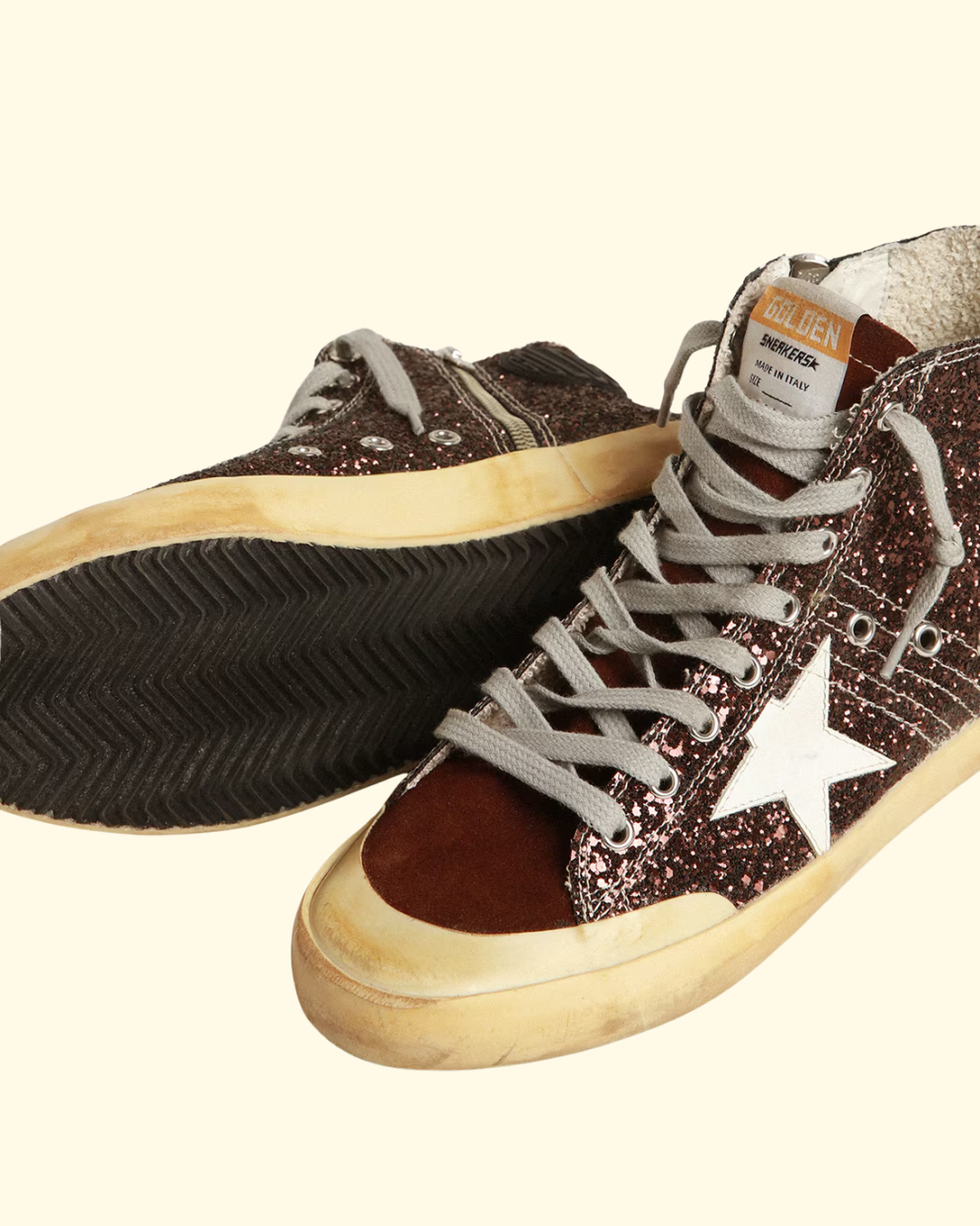 Francy Penstar Glitter Upper Suede | Coffee