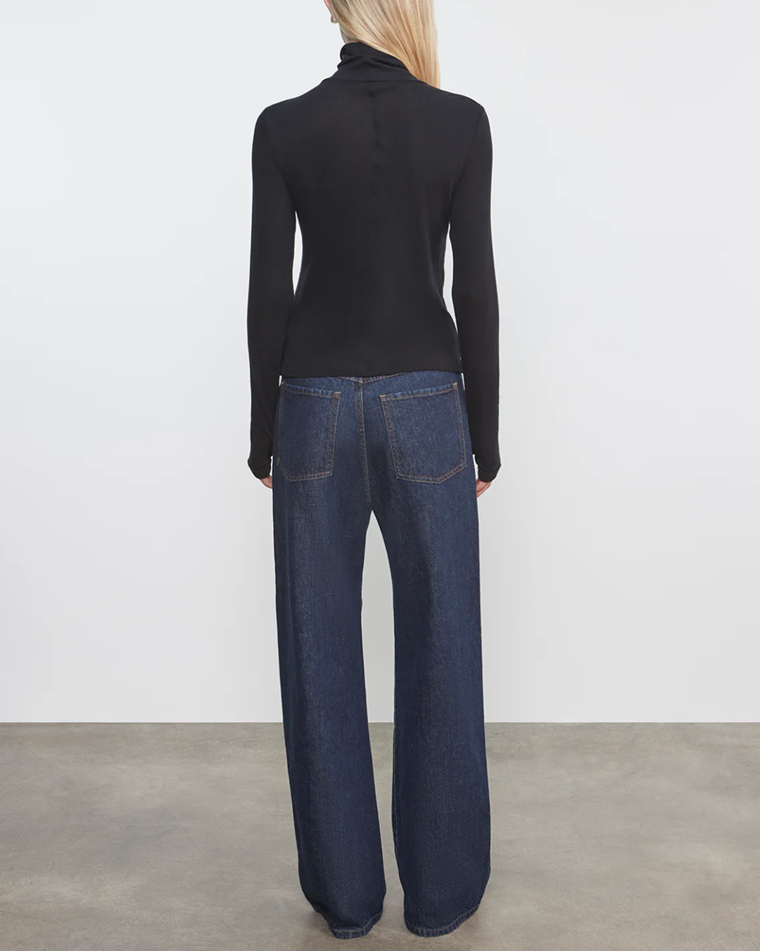 Cashmere Jersey New Classic Turtleneck | Black