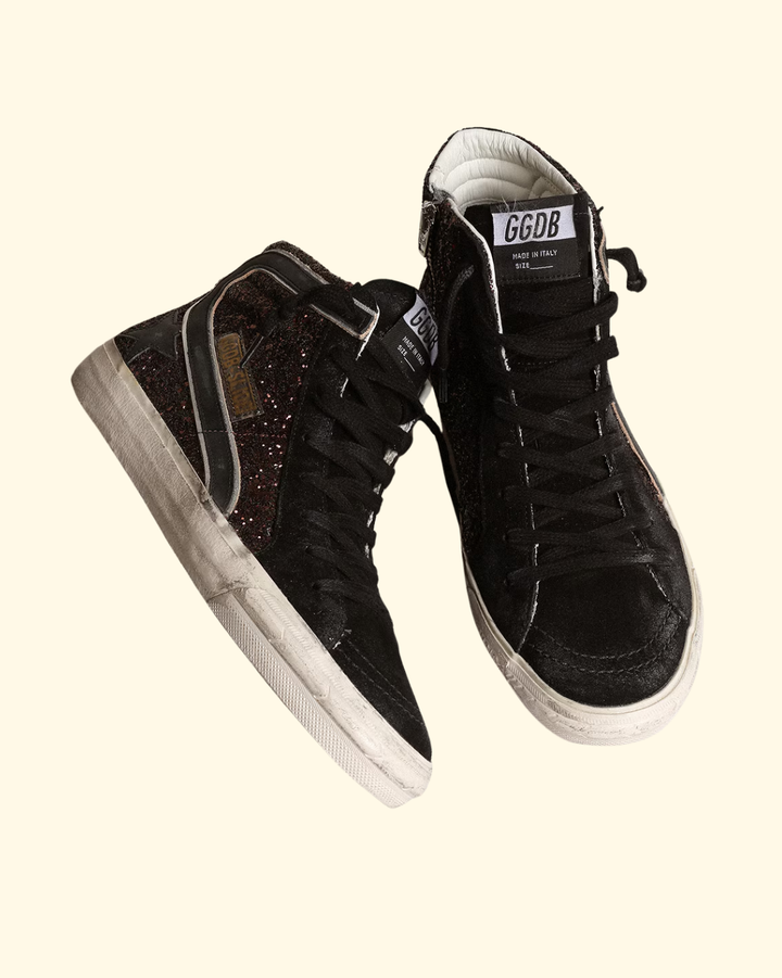 Slide Glitter Star & Wave | Coffee/Black