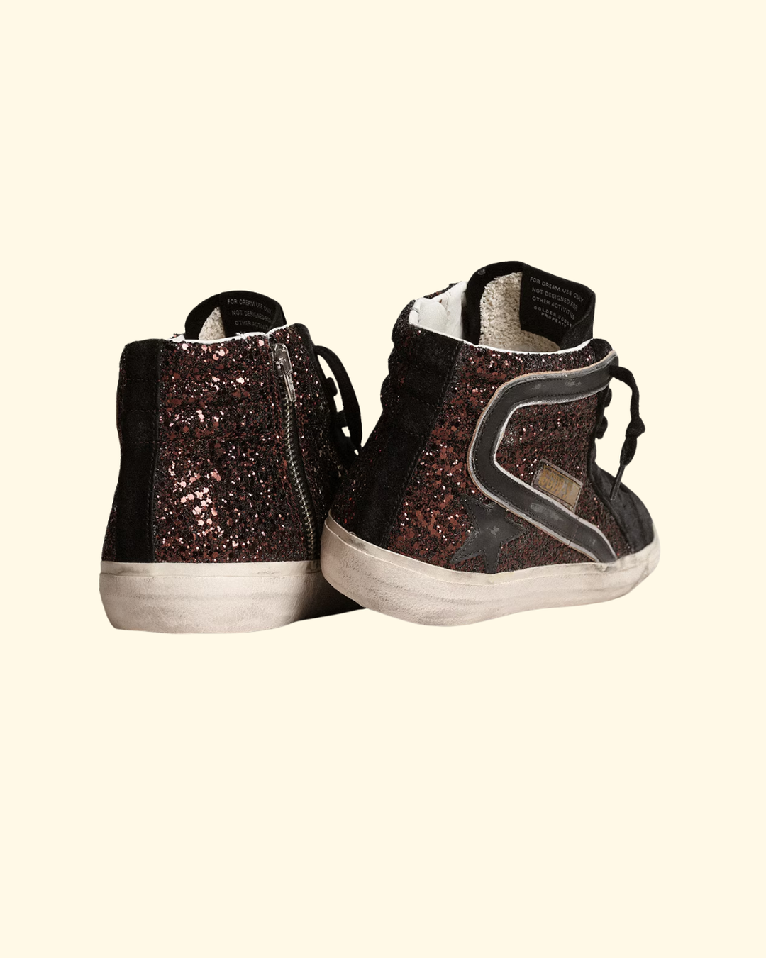 Slide Glitter Star & Wave | Coffee/Black