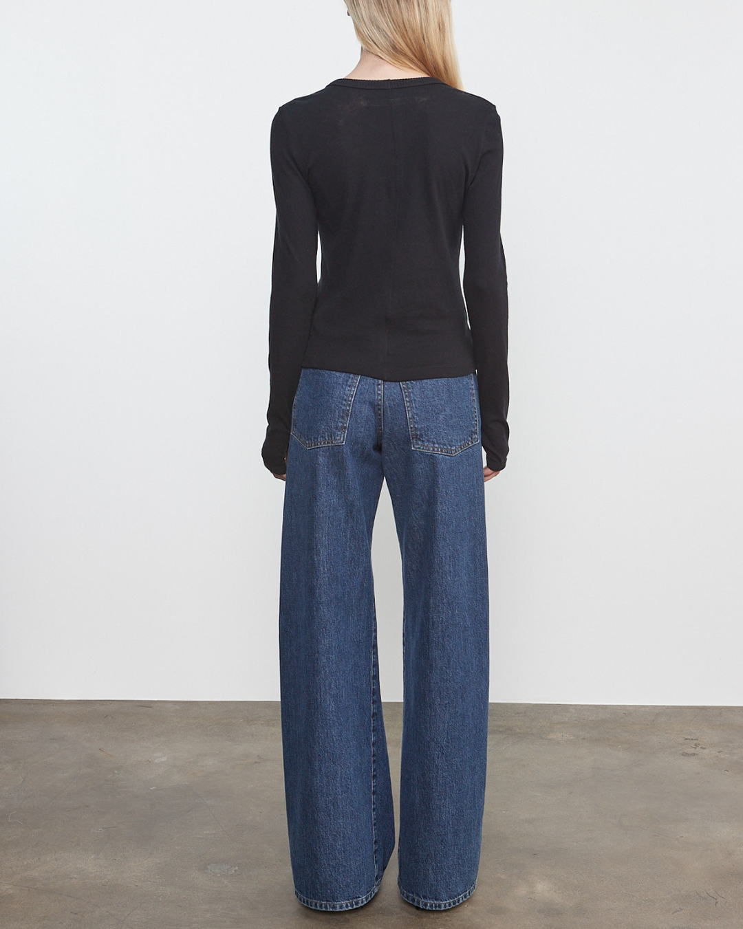 Cashmere Jersey V-Neck | Black