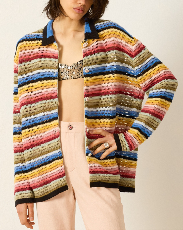 Emery Ombre Crochet Top | Multi