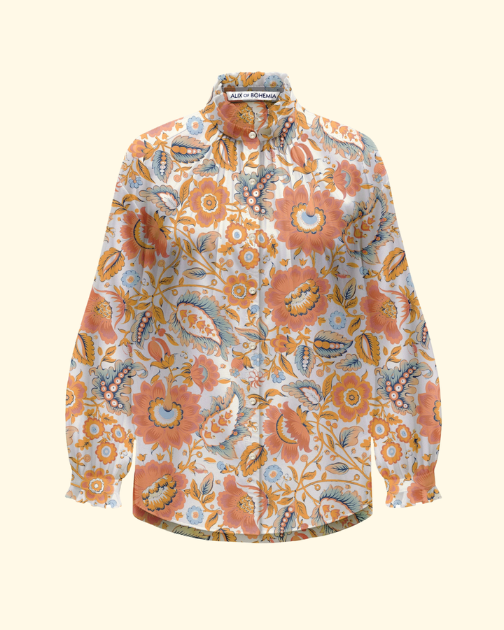 Poet Topaz Flower Blouse | Off-White