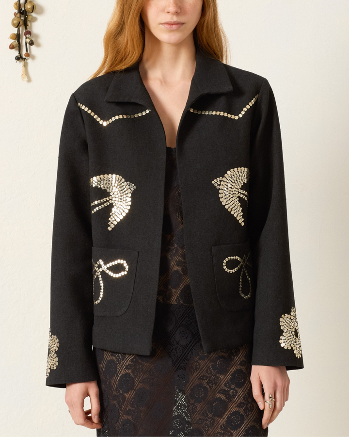 Francis Lovebird Coin Jacket | Black