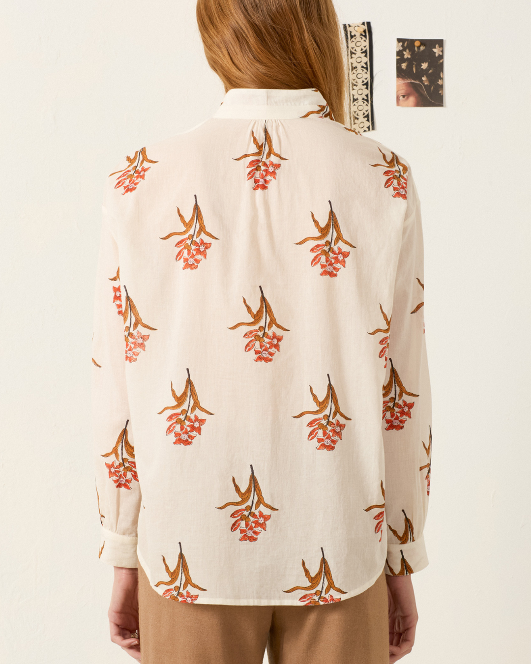 Kiki Persimmon Flower Shirt | Off-White
