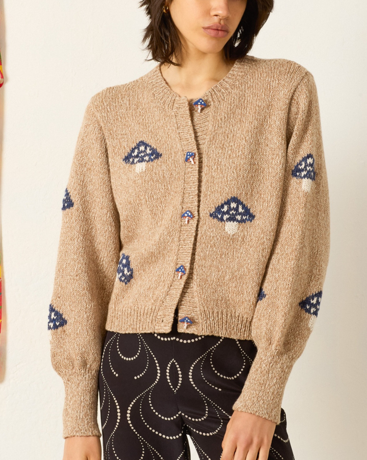 Sammi Champignon Knit Cardigan | Light Brown