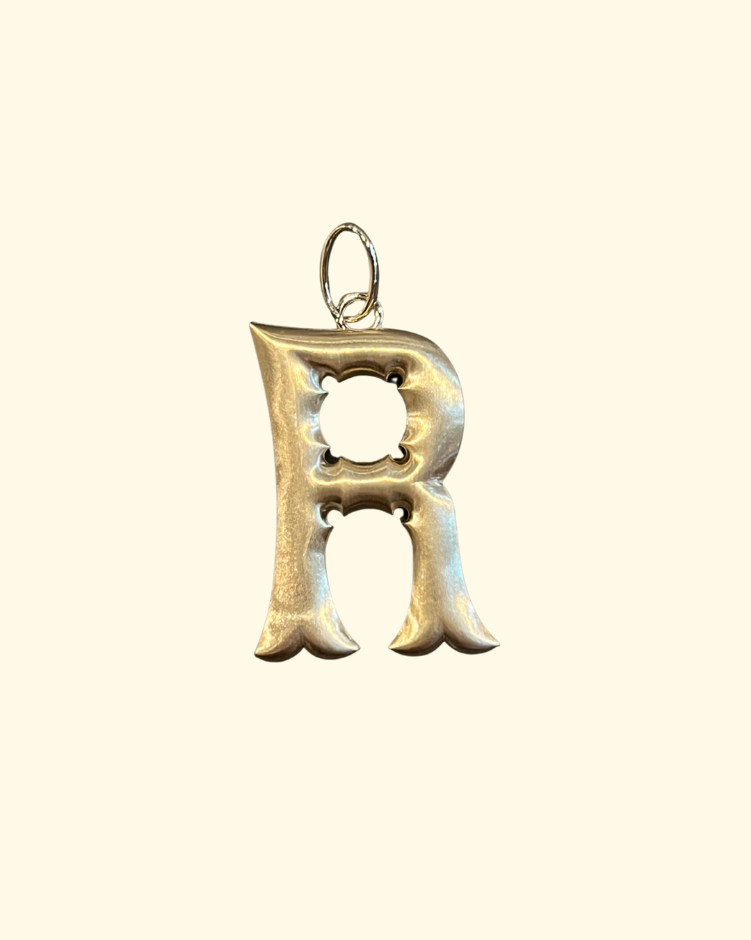 Small Jumbo Letter Charm | 18k Yellow Gold