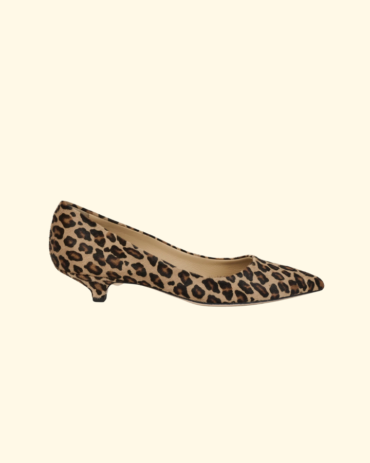 Kitty Point Heel | Leopard Ponyhair