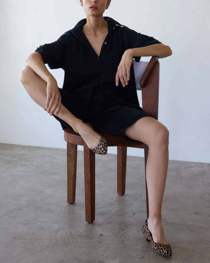 Kitty Point Heel | Leopard Ponyhair