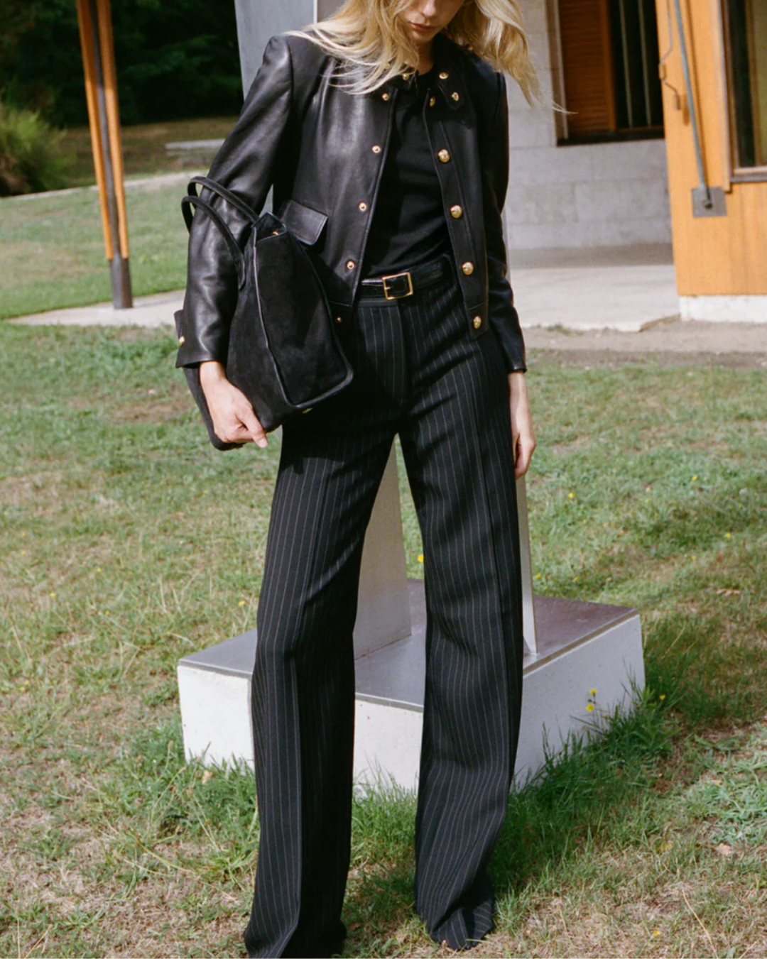 Hadley Leather Cropped Jacket | Black