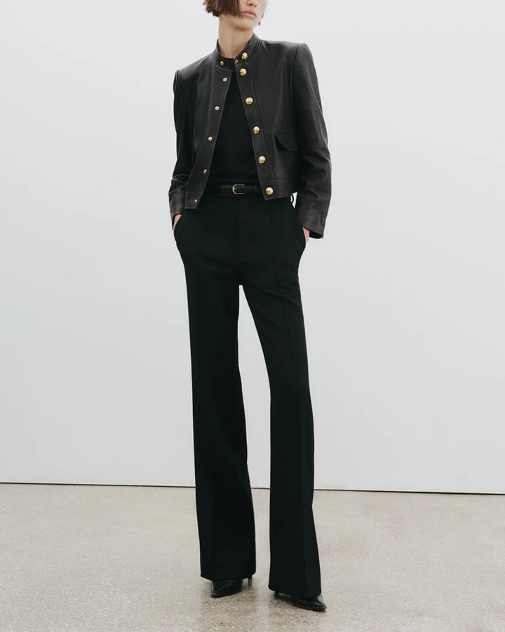 Hadley Leather Cropped Jacket | Black