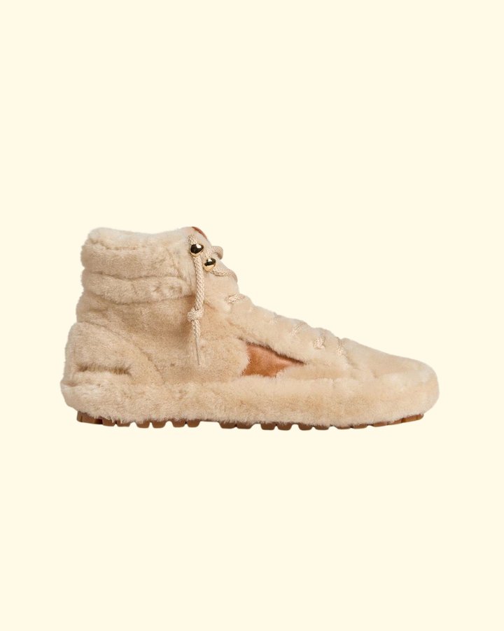 Francy Shearling Upper And Lining Leather Star | Beige/Brown