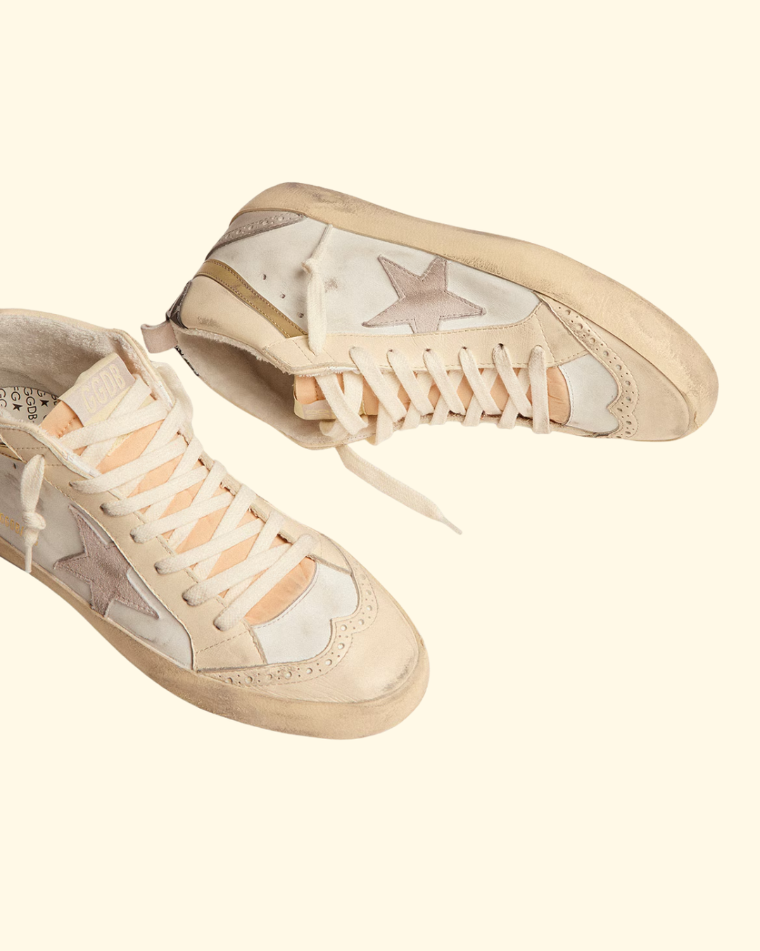 Mid Star Mirror Wave | White/Ivory/Light Lilac