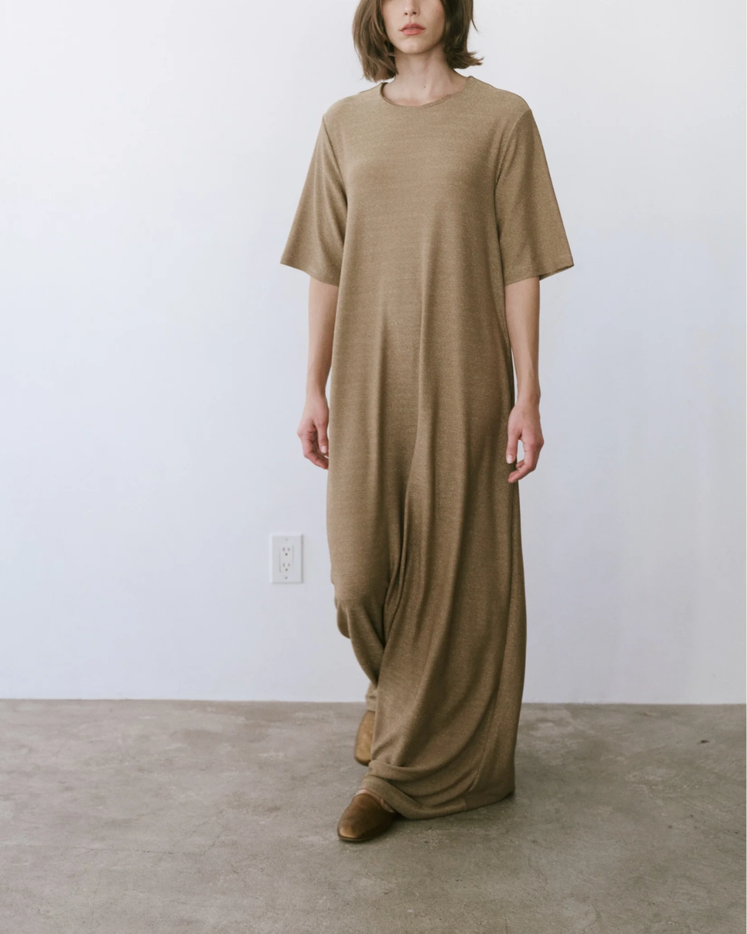 The Goddess Dress | Gold Lame