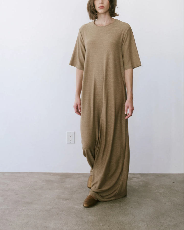 The Goddess Dress | Gold Lame