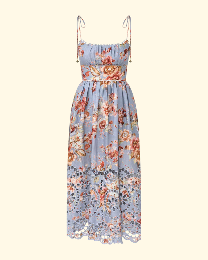 Awaken Picnic Dress | Chambray Floral