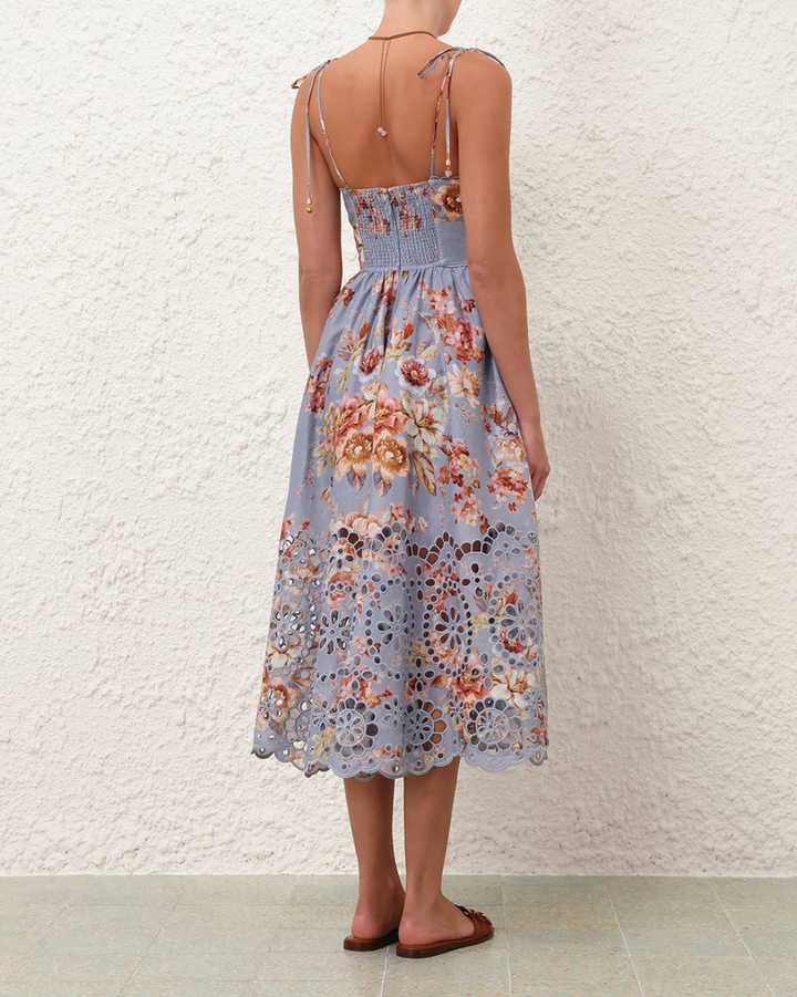 Awaken Picnic Dress | Chambray Floral