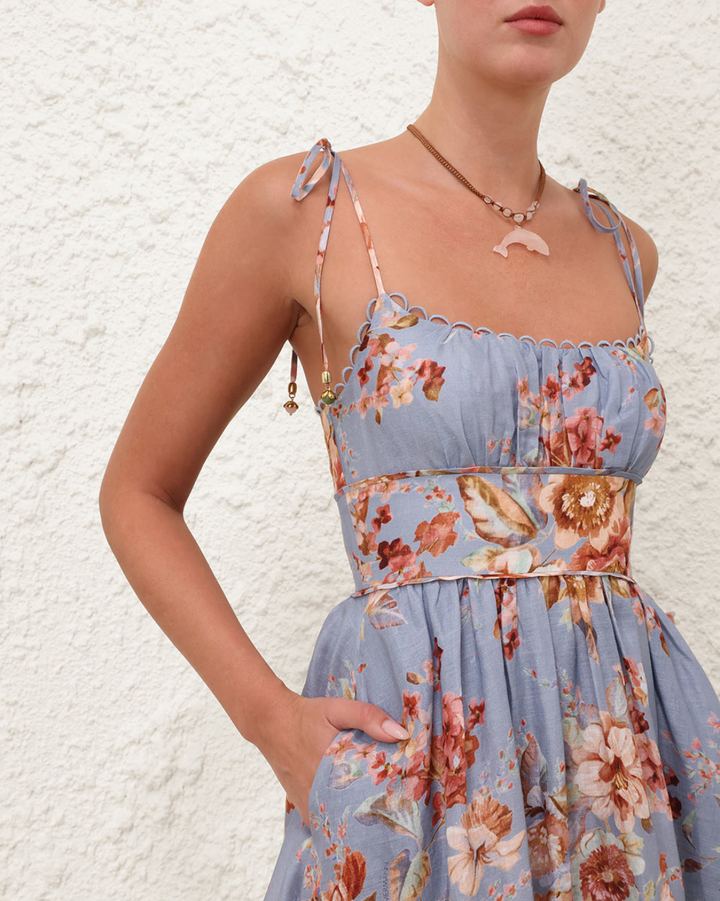 Awaken Picnic Dress | Chambray Floral