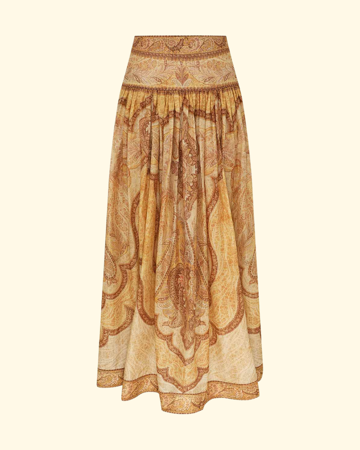 Wanderlust Maxi Skirt | Tapestry Mustard