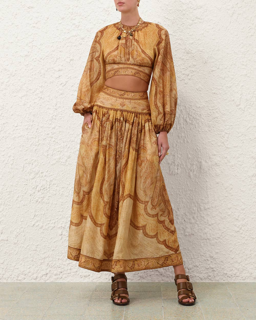 Wanderlust Maxi Skirt | Tapestry Mustard