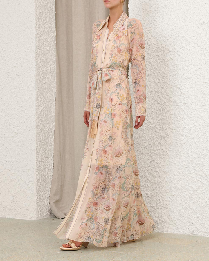 Rebellion Pussybow Shirt Dress | Pink Floral