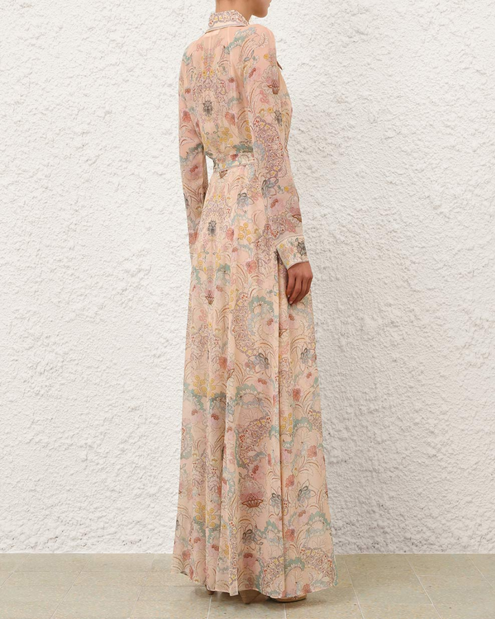 Rebellion Pussybow Shirt Dress | Pink Floral