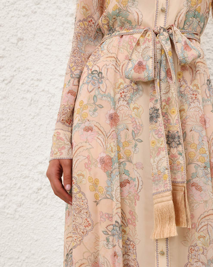 Rebellion Pussybow Shirt Dress | Pink Floral