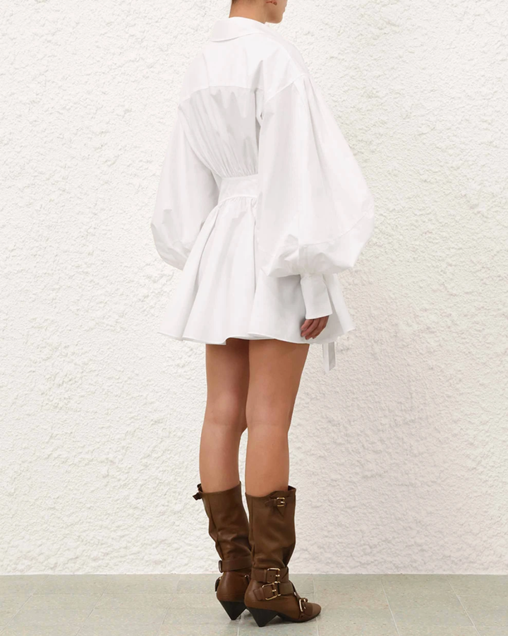 Rebellion Poplin Mini Dress | Ivory