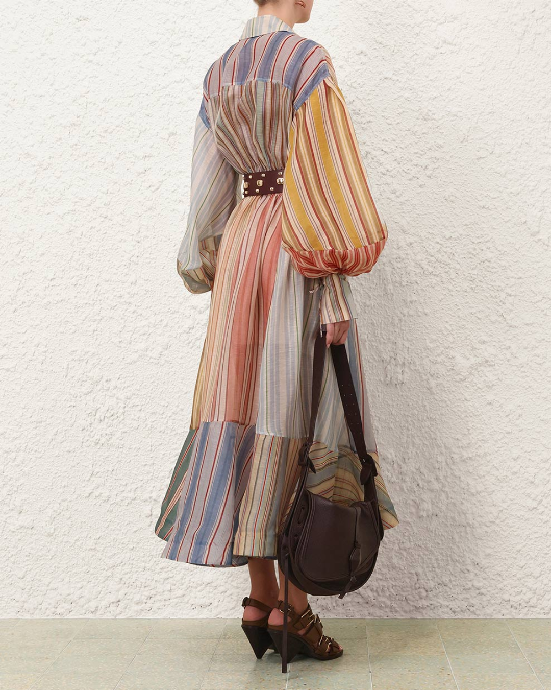 Rebellion Striped Midi Dress | Spliced Stripes