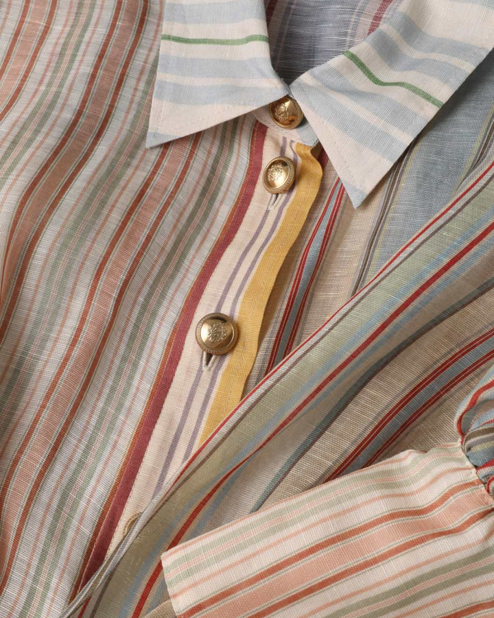 Rebellion Striped Midi Dress | Spliced Stripes