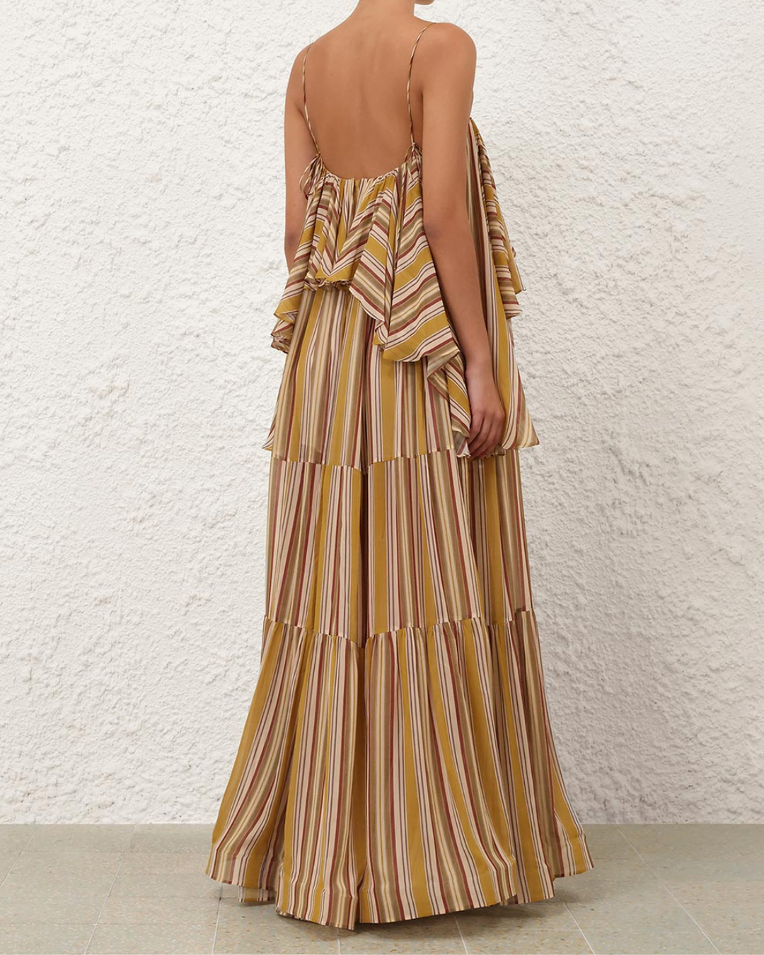 Rebellion Bohemian Slip Dress | Mustard Stripe