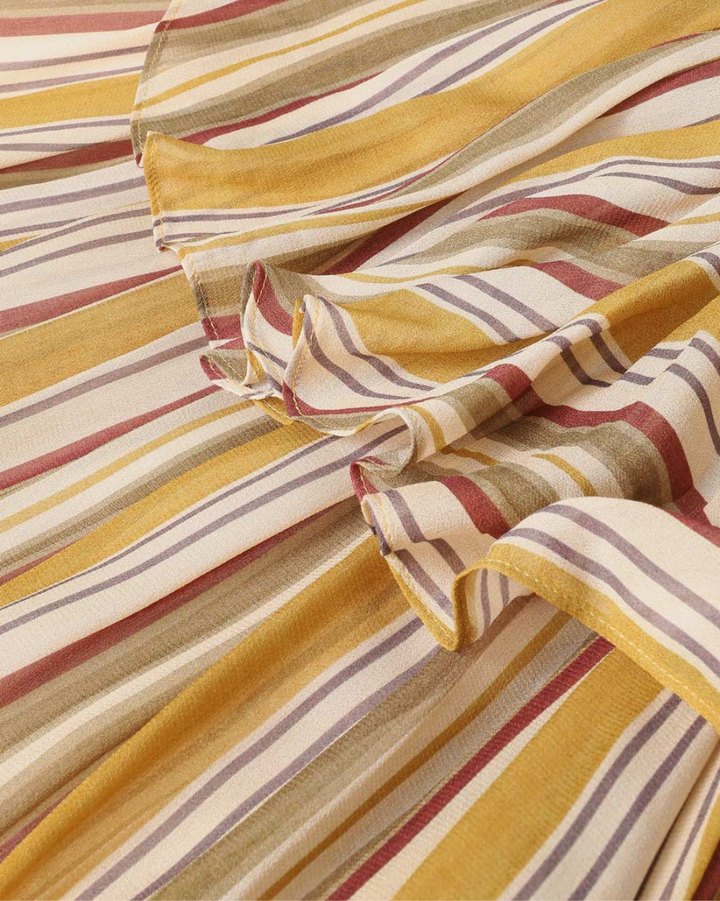 Rebellion Bohemian Slip Dress | Mustard Stripe