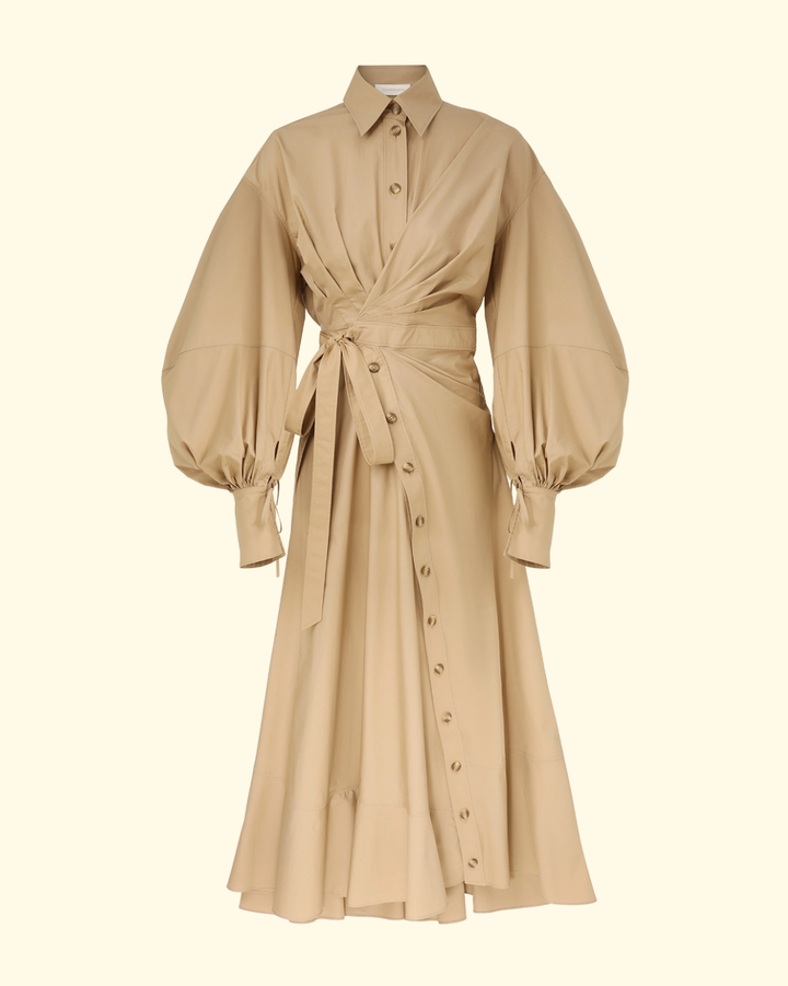 Rebellion Poplin Midi Dress | Olive