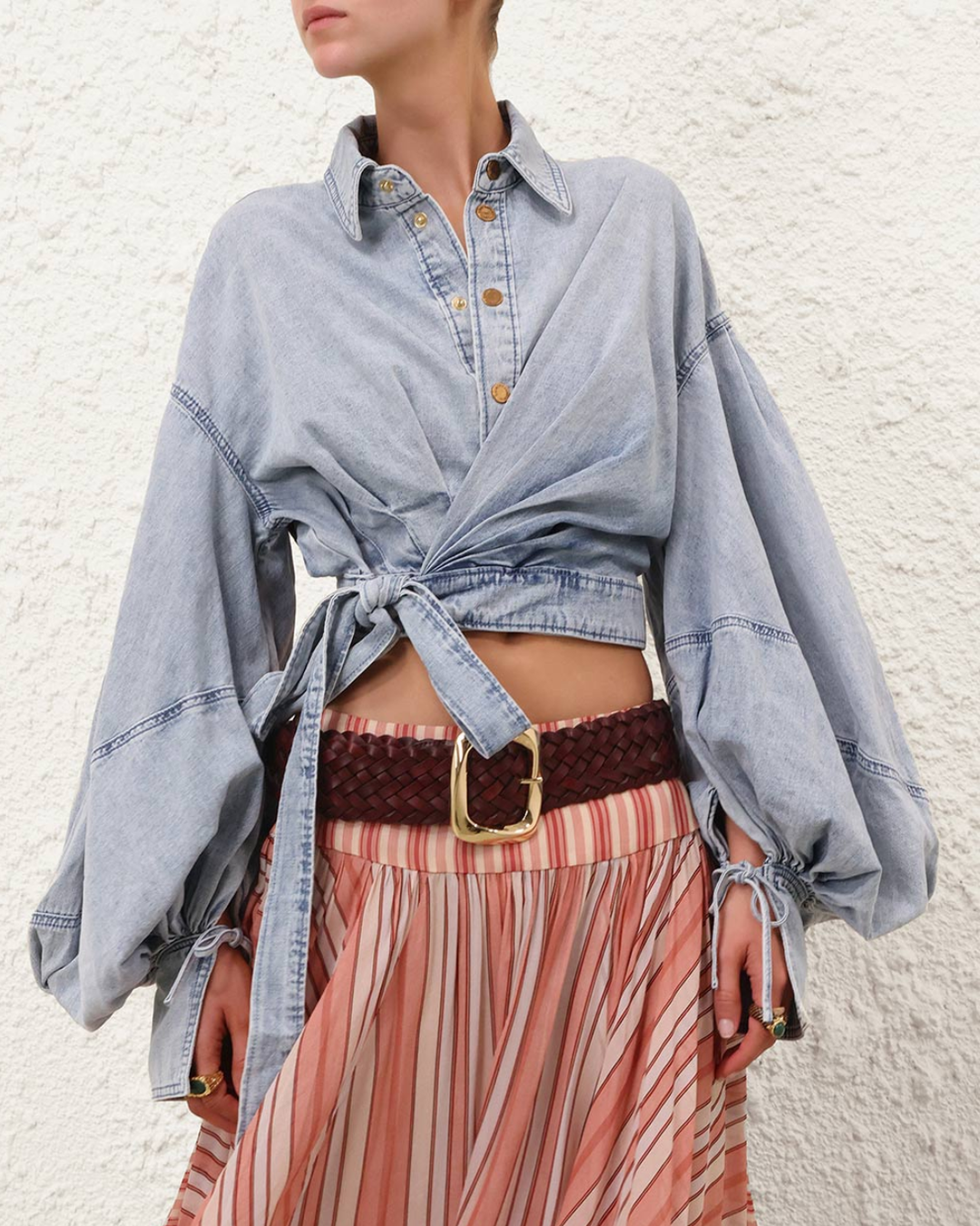 Rebellion Denim Wrap Top | Castaway