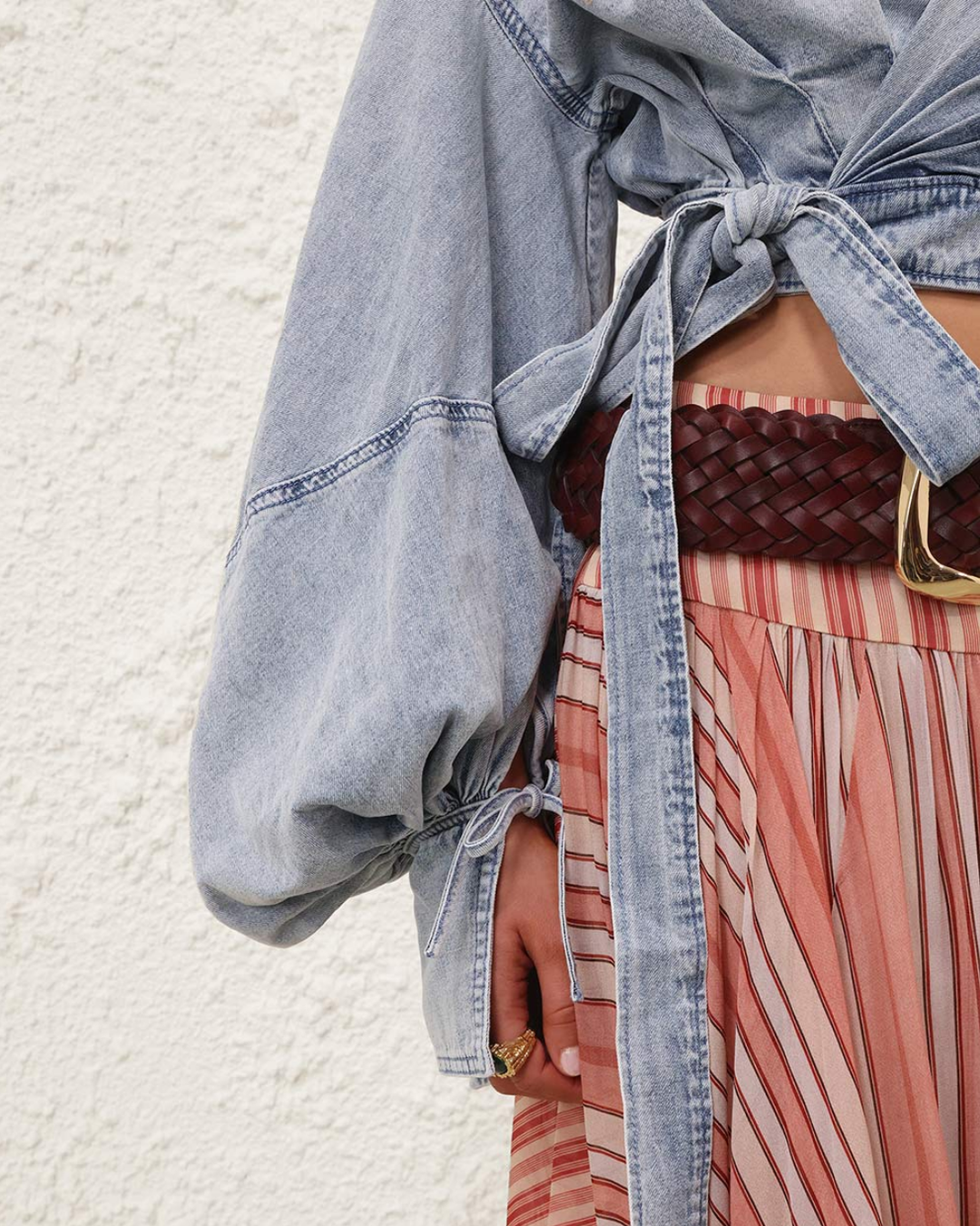 Rebellion Denim Wrap Top | Castaway