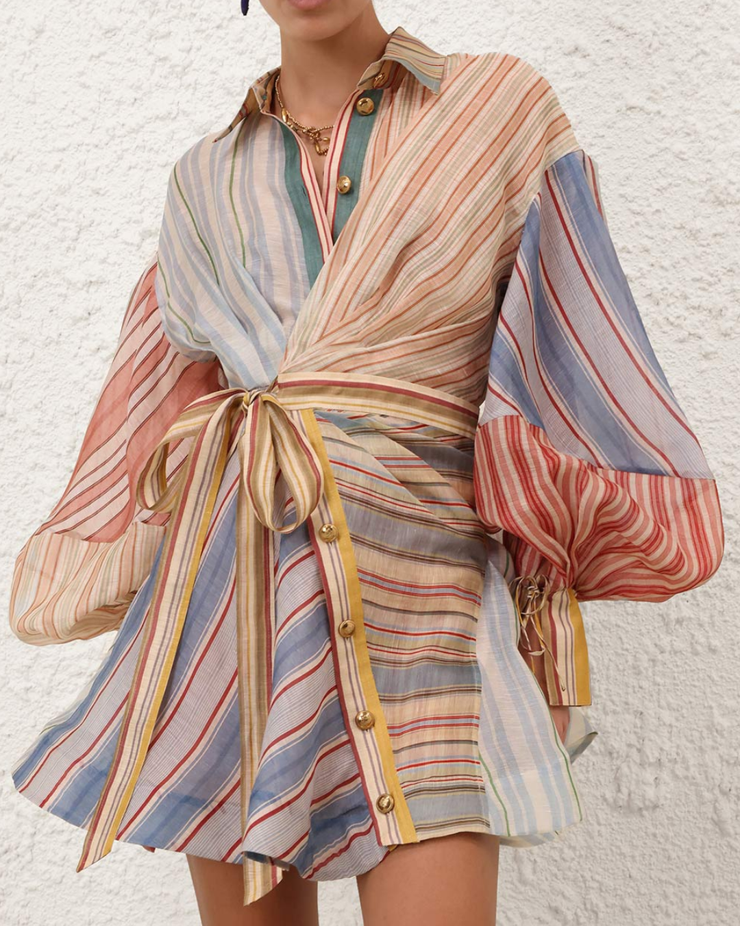 Rebellion Striped Mini Dress | Spliced Stripes