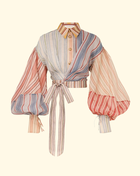 Rebellion Striped Blouse | Spliced Stripes – Wright's
